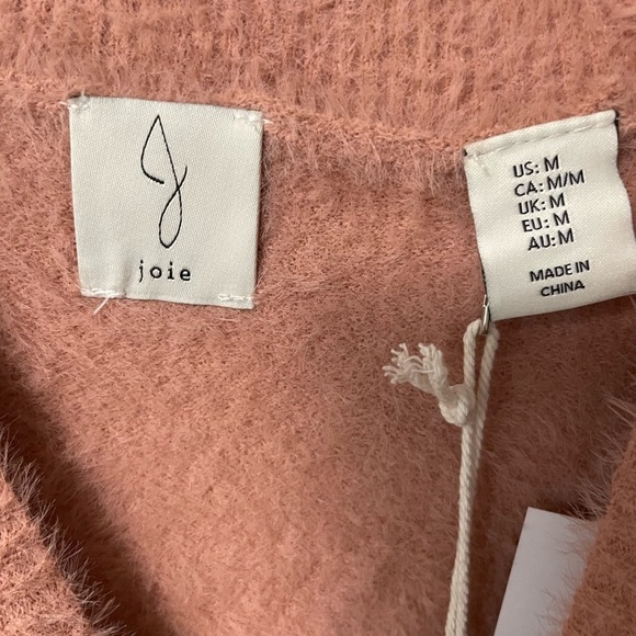 NWT Joie 2-piece fuzzy top and pleated skirt in pink mauve/peachy color. Medium - Picture 7 of 15